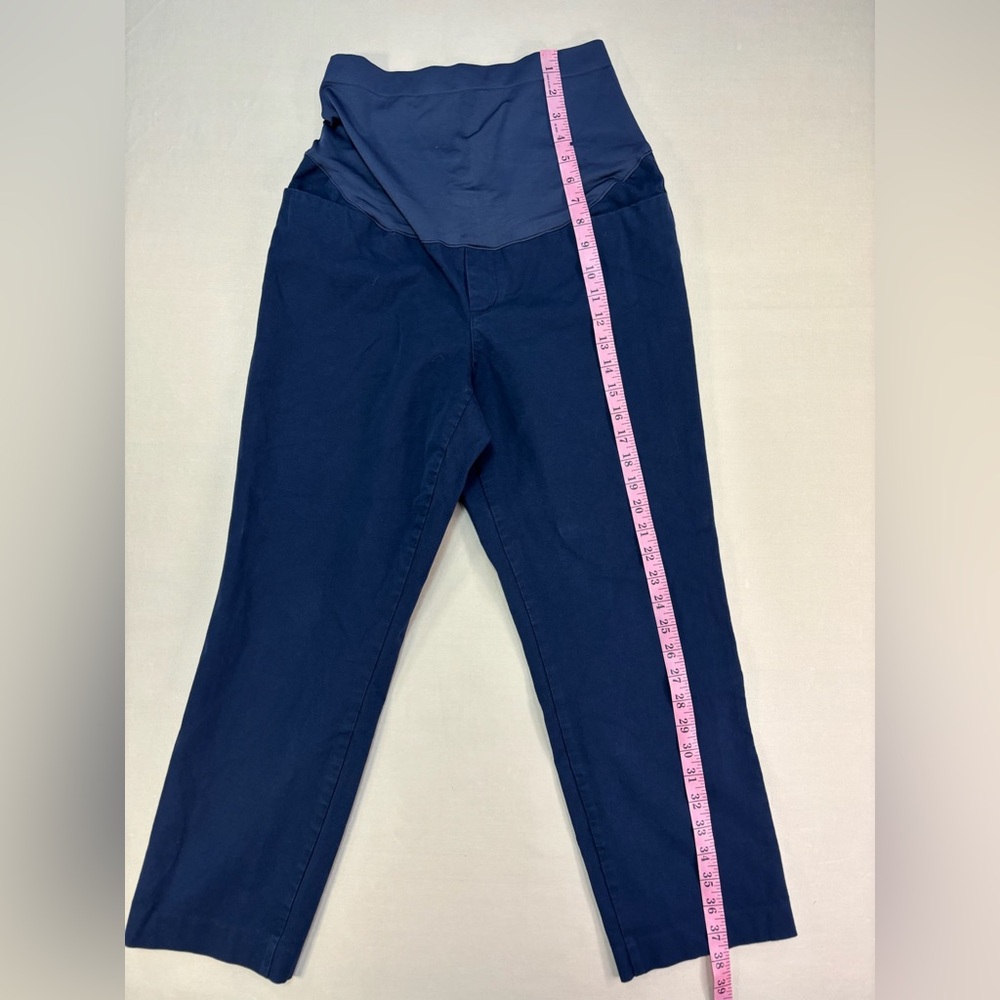 Old Navy Navy Maternity Full Panel Pixie Straight… - image 3